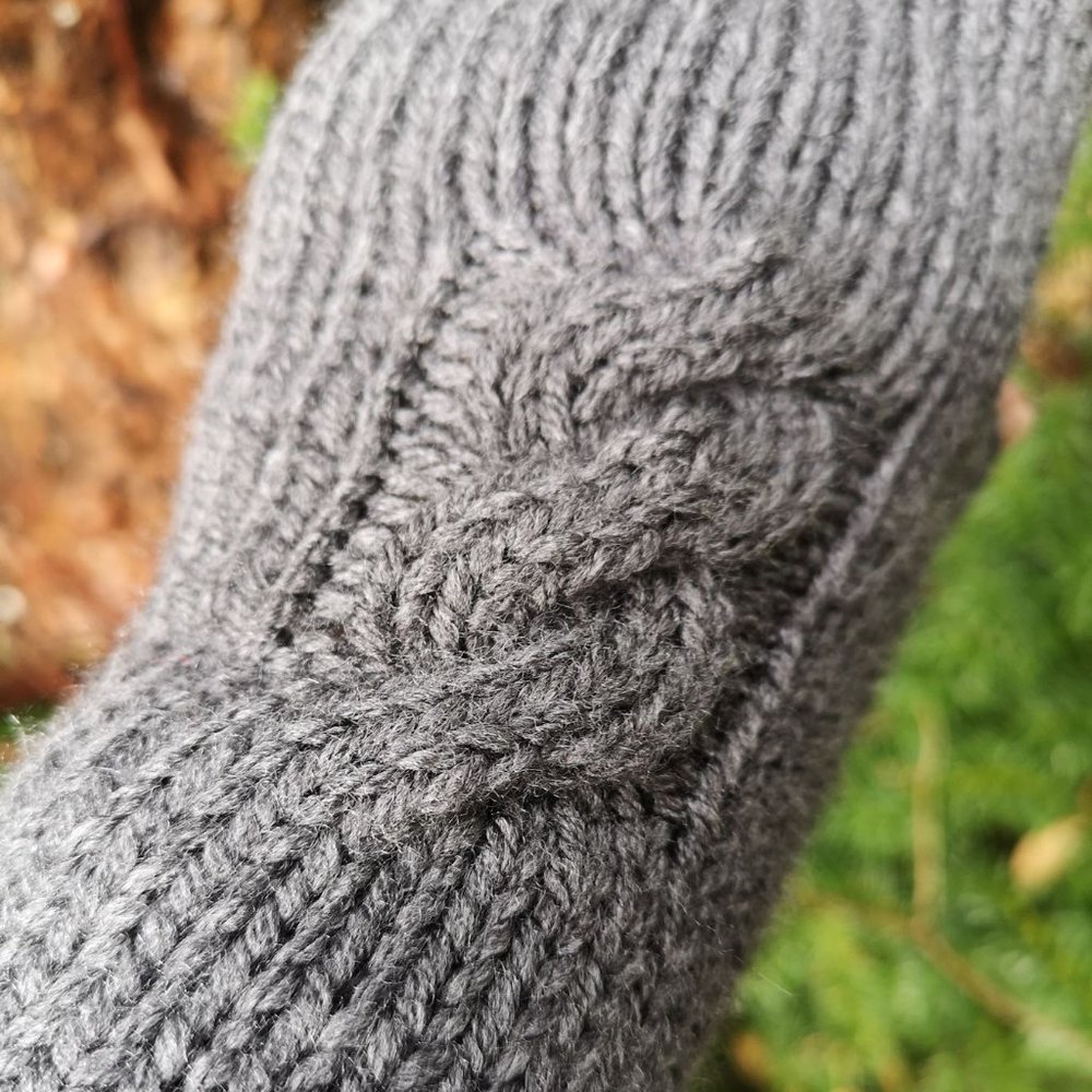 Handmade Unisex Knit Fingerless Wool Gloves Mittens Hand Warmes